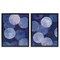 Stupell Industries Abstract Blue Purple Circle Bubbles 2 pc Framed Floater Canvas Wall Art Set Design by Grace Popp